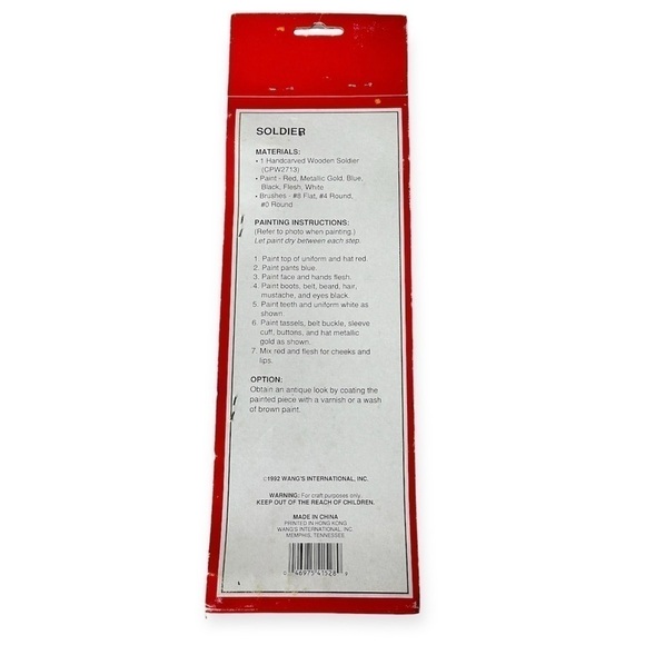 Vintage Handcarved 9" Wooden Soldier Unfinished - Picture 2 of 2